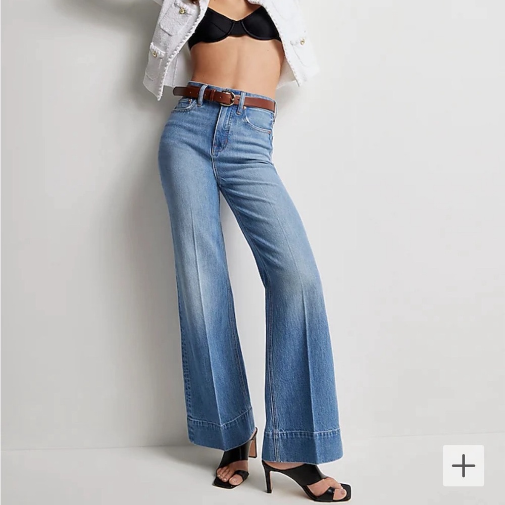 J.Crew five pocket high rise wide leg trouser jeans